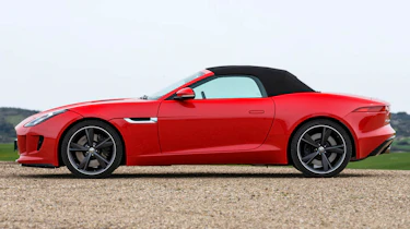2013 Jaguar F-type V8 S side profile roof up