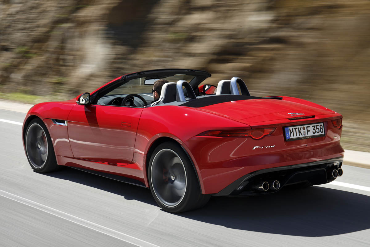 2013 Jaguar F-type V8 S red rear