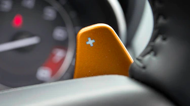 2013 Jaguar F-type V6 S copper paddle shift lever