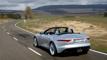 2013 Jaguar F-type V6 S silver rear