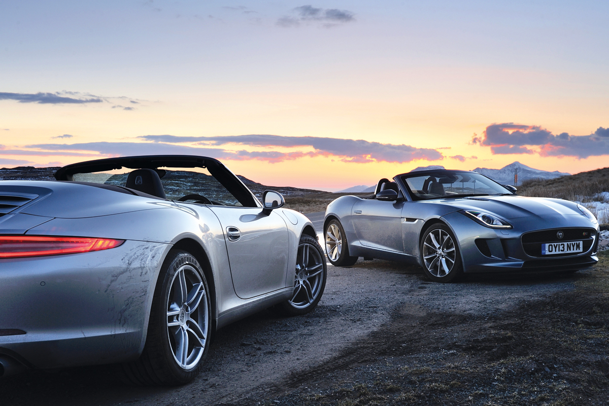 2013 Jaguar F-type v Porsche 911 Cabriolet