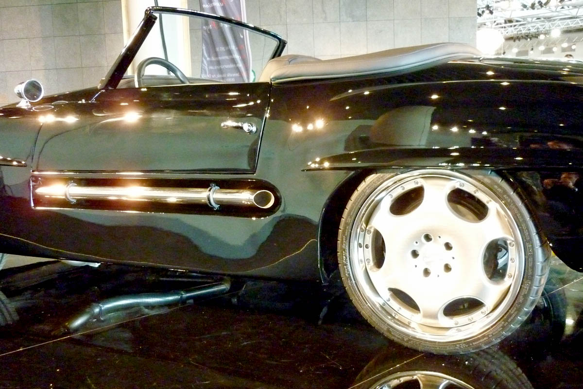 400bhp Mercedes 190SL CMH side exhaust