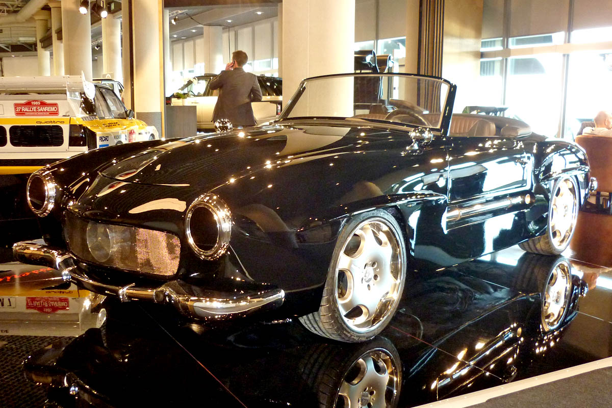 400bhp Mercedes 190SL CMH black front view