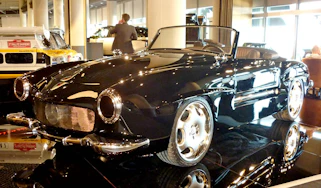 400bhp Mercedes 190SL CMH black front view