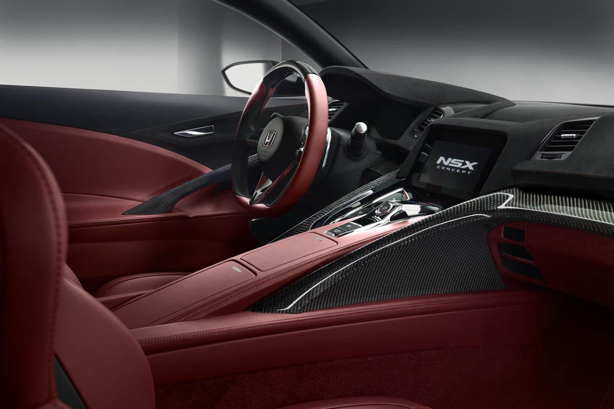 New Honda NSX concept red interior