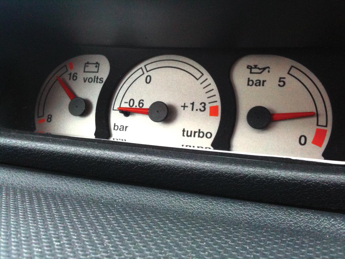 Ford Escort Cosworth gauges