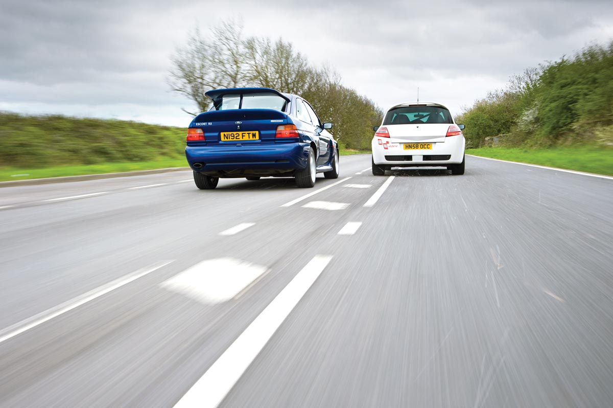 Ford Escort RS Cosworth and Renault Megane R26.R