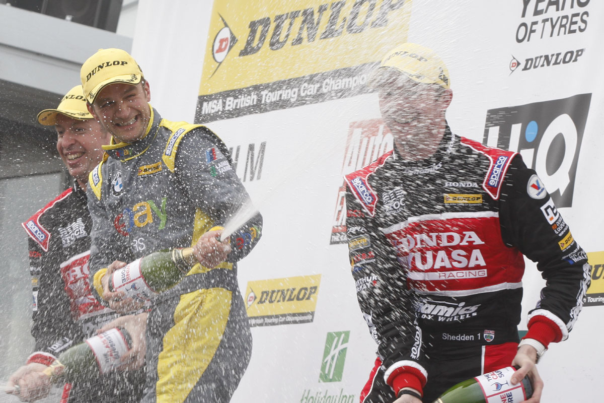 British Touring Cars Donington Park race 3 podium