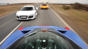 evo Magazine: June 2013 Ferrari 458 v Audi R8 V10 Plus v McLaren MP4-12C