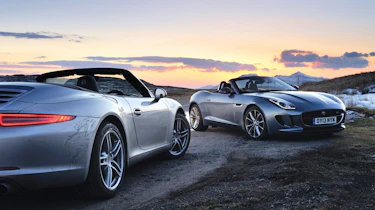 evo Magazine: June 2013 Porsche 911 Carrera Cabriolet v Jaguar F-type V6 S
