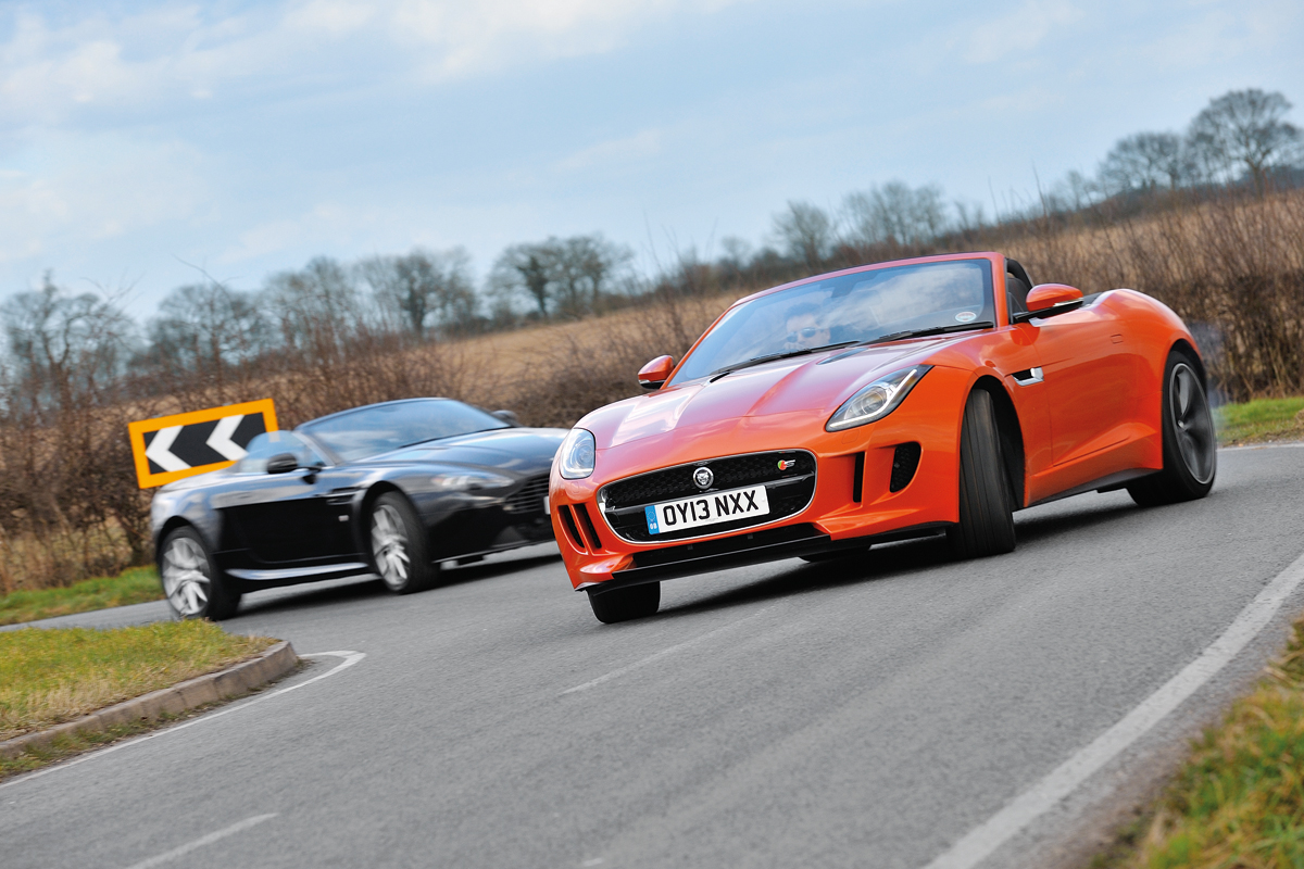 evo Magazine: June 2013 Jaguar F-type V8 S vs Aston Martin V8 Vantage