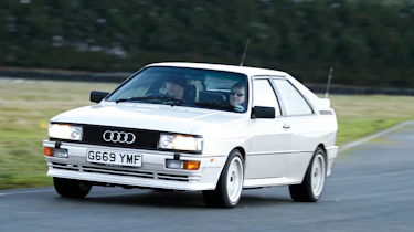 Audi quattro 20v cornering white