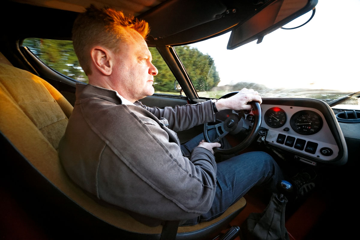 Lancia Stratos interior driving shot