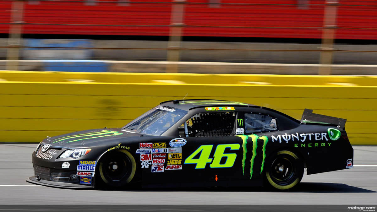 Valentino Rossi tries Kyle Busch NASCAR