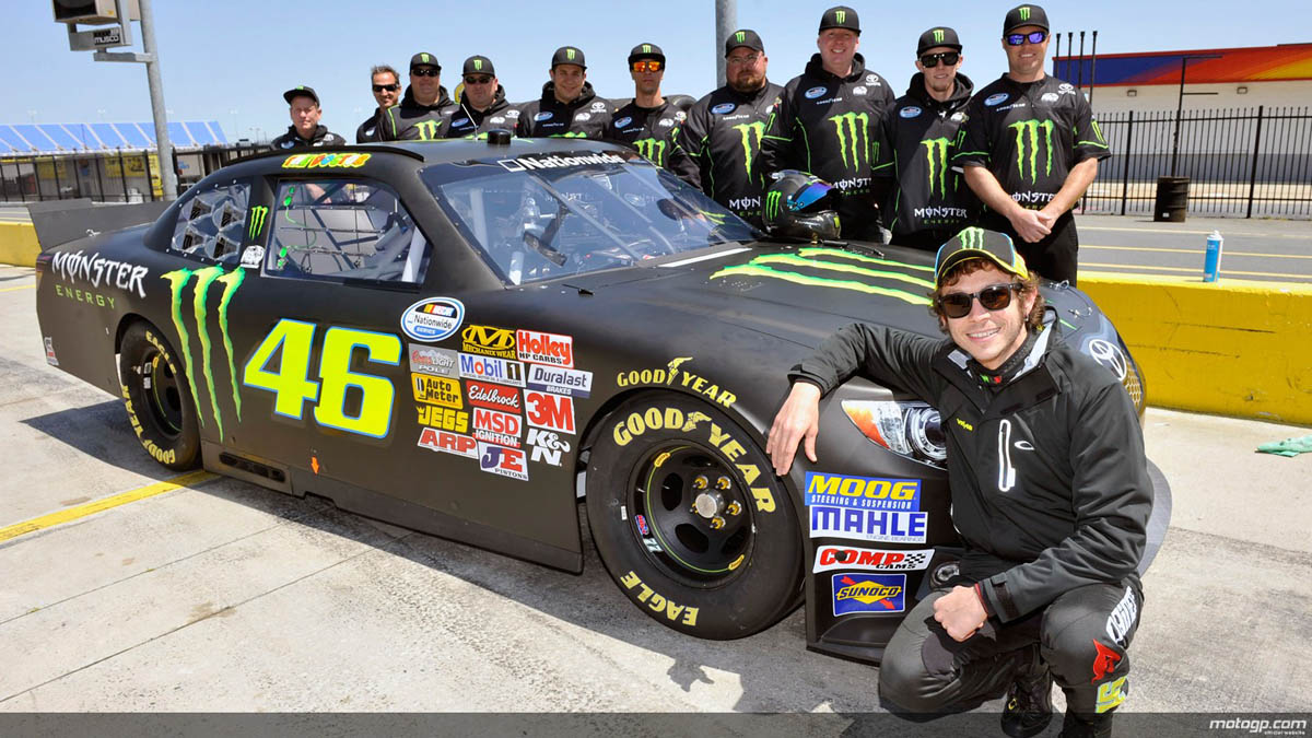 Valentino Rossi tries NASCAR