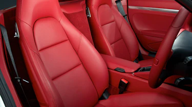 2013 Porsche Cayman read leather sports seat
