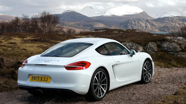 2013 Porsche Cayman white rear