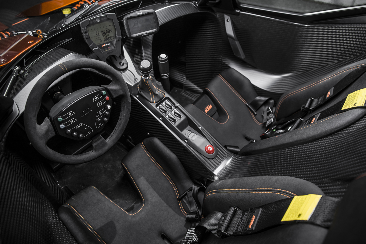 2013 KTM X-Bow GT interior steering wheel front seats switchgear