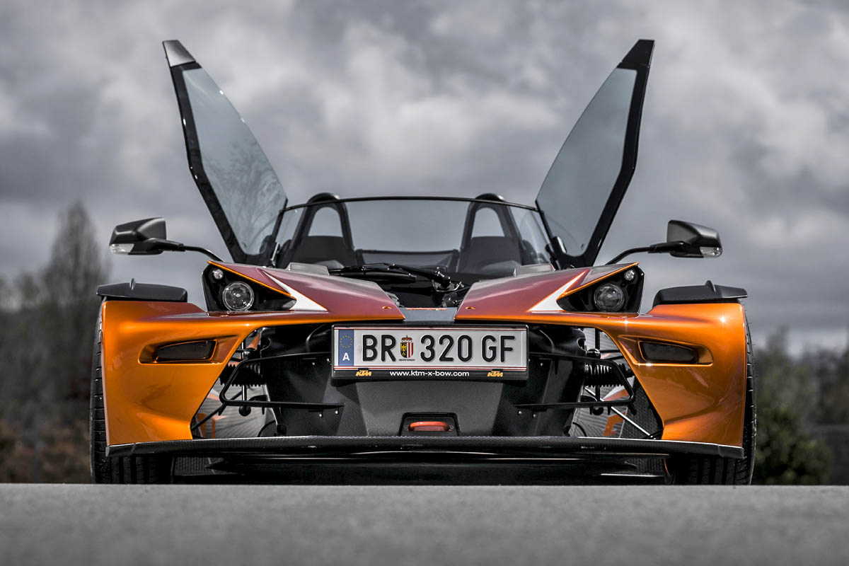 2013 KTM X-Bow GT windscreen doors open upwards