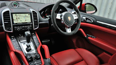 2013 Porsche Cayenne Turbo S interior dashboard red leather