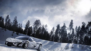McLaren P1 ice driving video