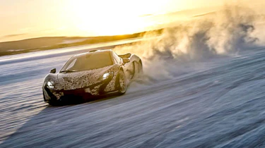 McLaren P1 ice driving video sideways