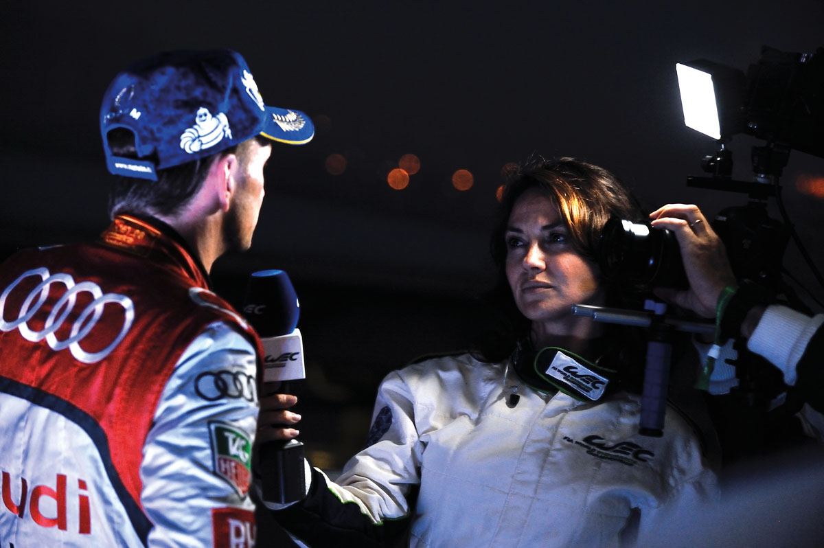 Audi Driver being interviewed