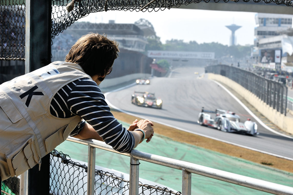 Henry Catchpole watching the WEC race