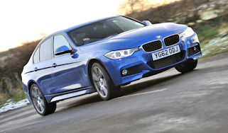 2013 BMW 330d M Sport blue front