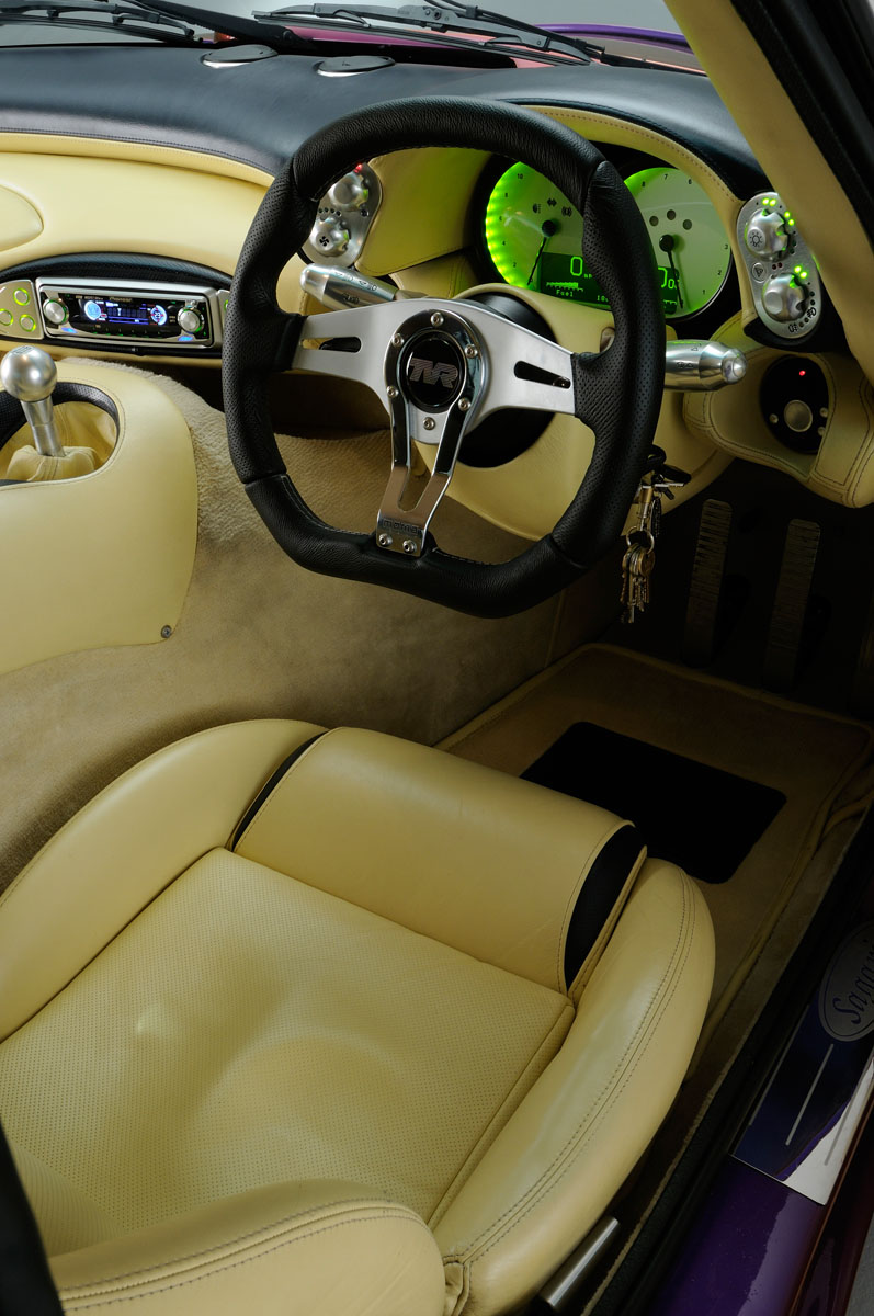 TVR Sagaris cream leather interior