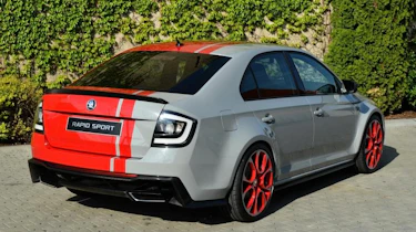 Skoda Rapid Sport concept car red and grey