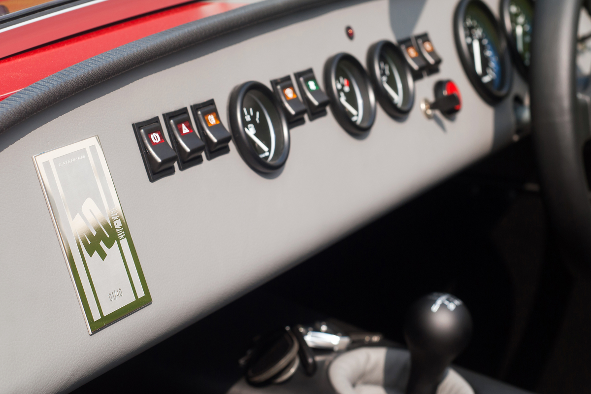 Caterham Seven 40 YoC dashboard plaque