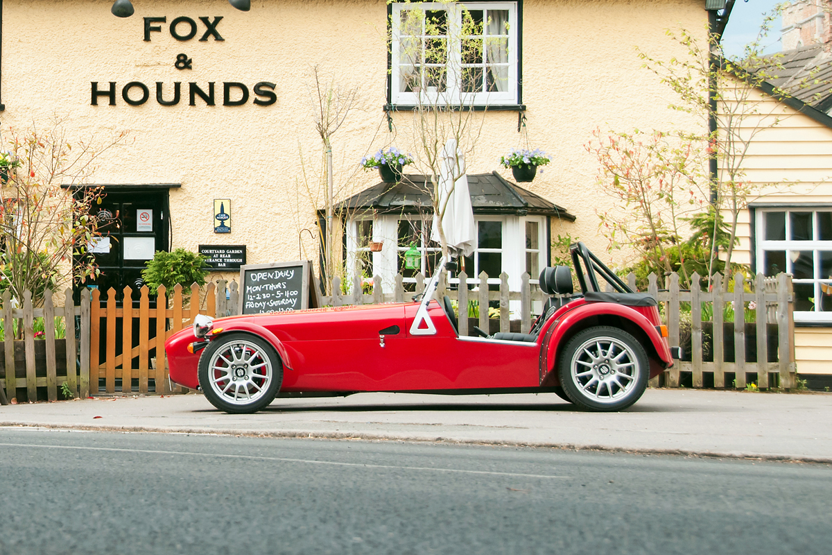 Caterham Seven 40 YoC red side profile