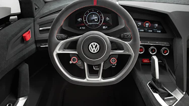 496bhp VW Golf Design Vision GTI steering wheel dials