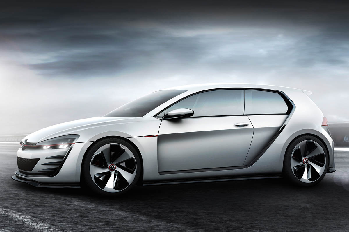 496bhp VW Golf Design Vision GTI side profile front