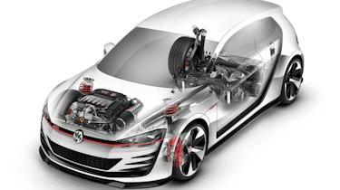 496bhp VW Golf Design Vision GTI cutaway