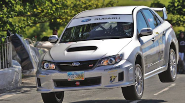 Subaru Impreza STI jump