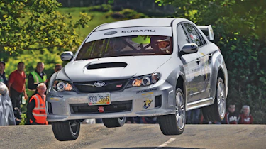 Subaru Impreza STI jump