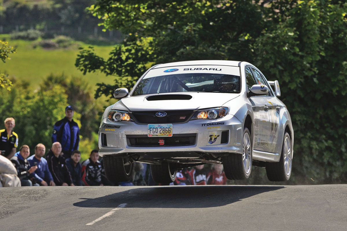Subaru Impreza STI jump