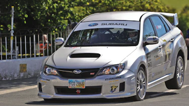 Subaru Impreza STI jump