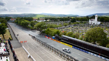 Subaru Impreza STI on the isle of man tt course