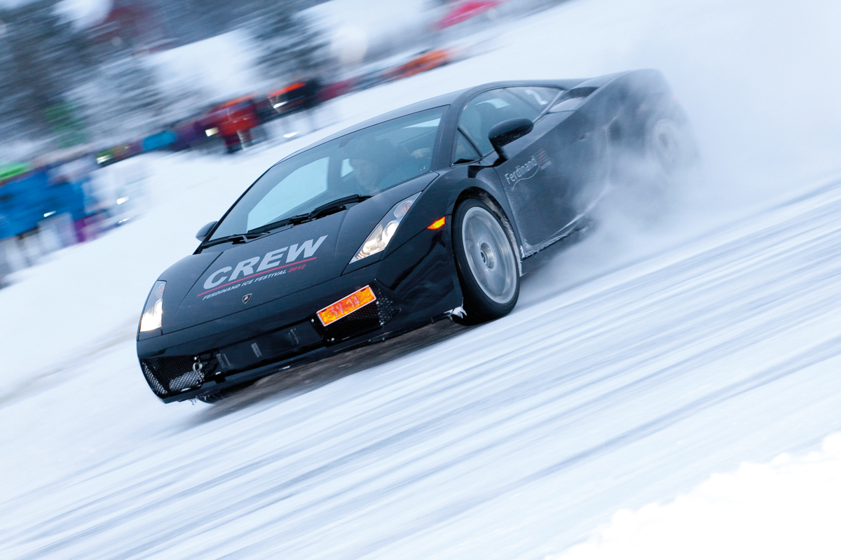 Lamborghini snow drift