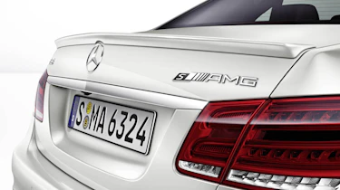 2013 Mercedes E63 AMG S Model rear spoiler boot badge