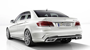 2013 Mercedes E63 AMG S Model saloon rear white