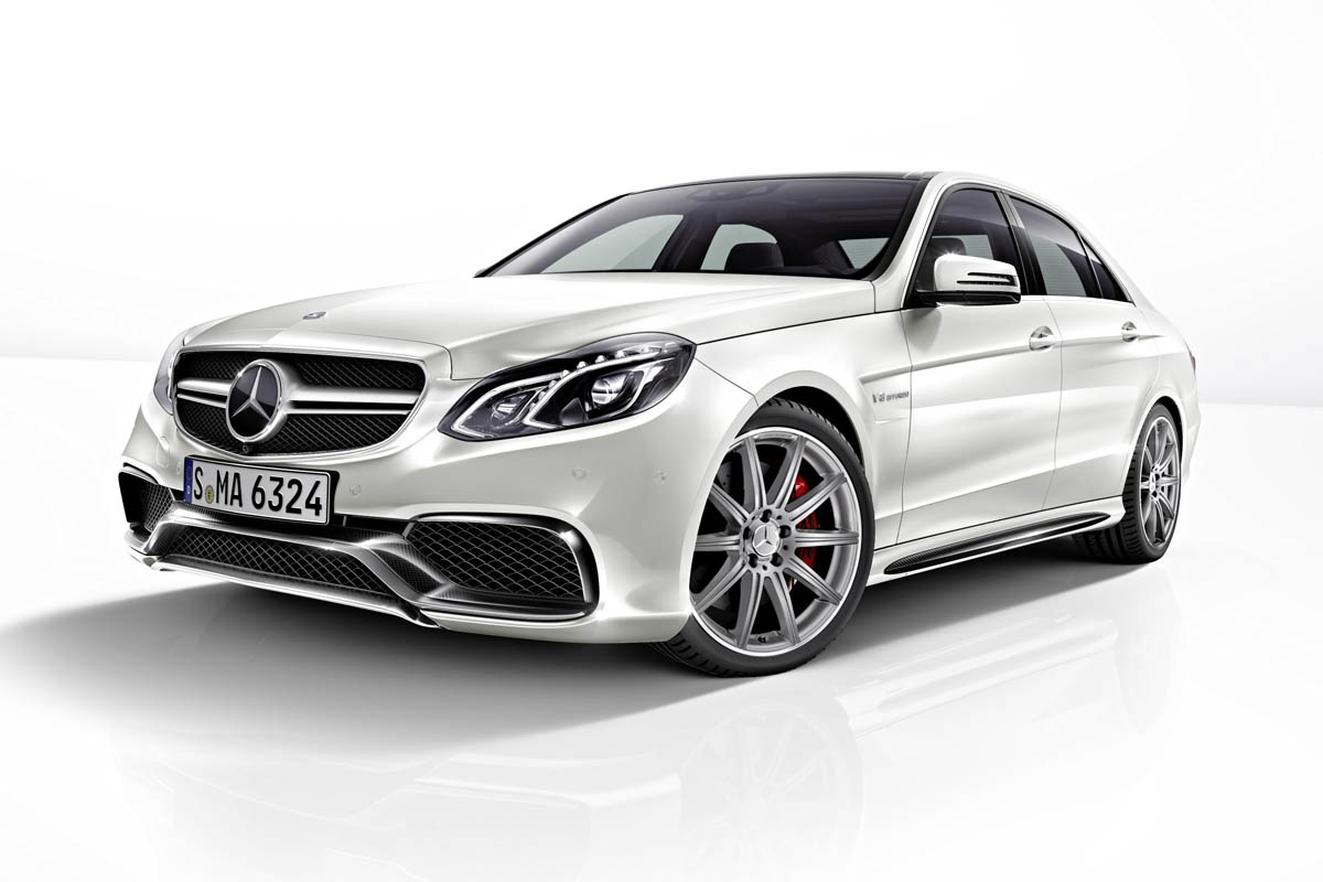 2013 Mercedes E63 AMG S Model saloon front white
