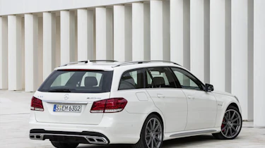 2013 Mercedes E63 AMG S Model estate white rear
