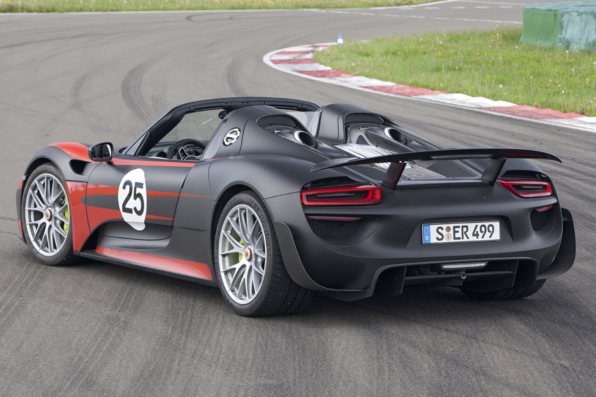 2013 Porsche 918 Spyder rear roof off