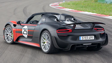 2013 Porsche 918 Spyder rear roof off