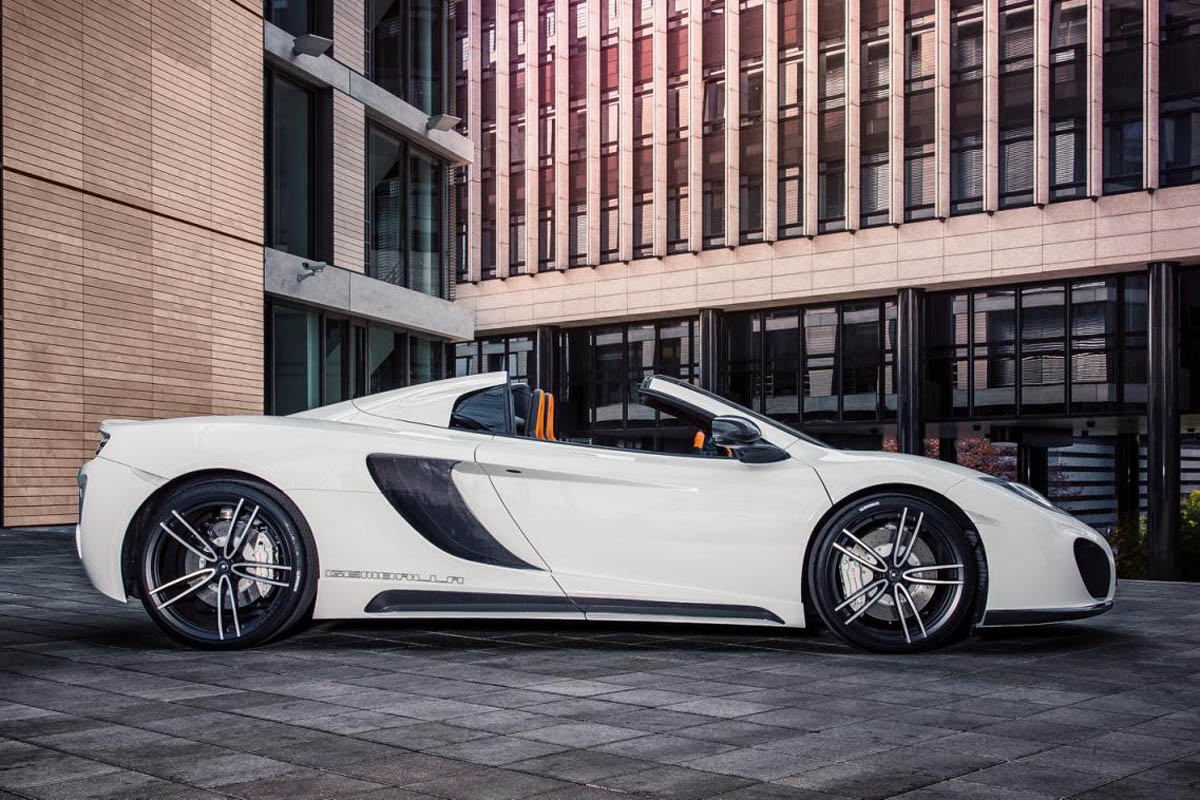 Gemballa GT Spider: tuned McLaren 12C white side profile