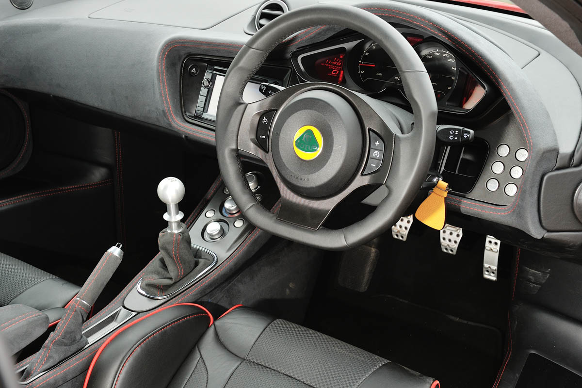 Lotus Evora S Sports Racer interior dashboard